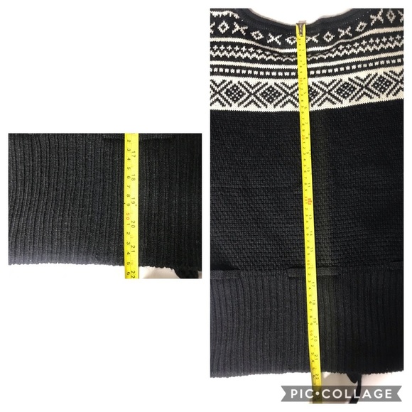 Hooked Up by IOT tie waist patterned sweater L - Picture 4 of 7